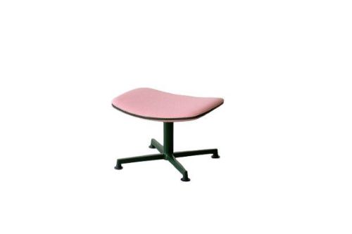 raawii Arba Ottoman H: 35 cm -Dark green base / pink fabric