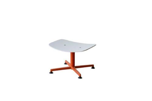 raawii Arba Ottoman H: 35 cm -Orange base / light grey shell