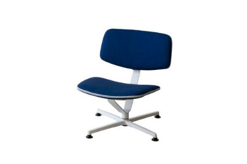 raawii Arba Lounge Chair H: 72 cm -Light grey base / blue fabric