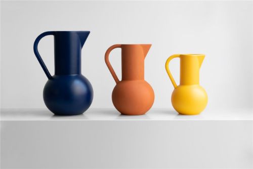 raawii Strøm Große Vase H: 24 cm – Blau