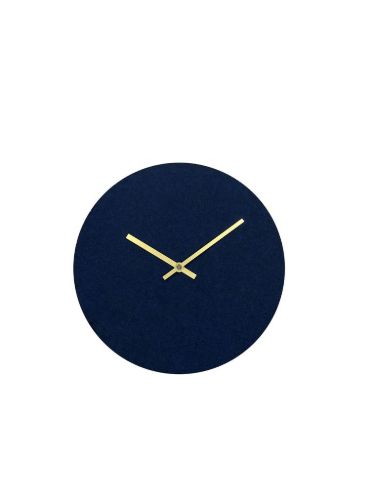 Hemverk Vægur Ø: 28 cm – Felt Dark Blue/Gold