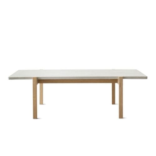Eberhart Furniture Eugene Sofabord 70x125 cm - Lys Beton/Lys Egetræ