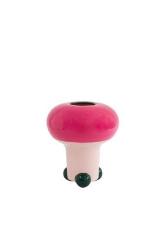 raawii Mushroom Vase H: 31 cm - Fancy Pink/Grøn