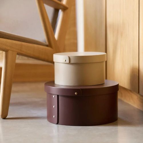 FDB Møbler X3 Drejø Aufbewahrungsbox Ø: 31 cm - Schokoladenbraun 