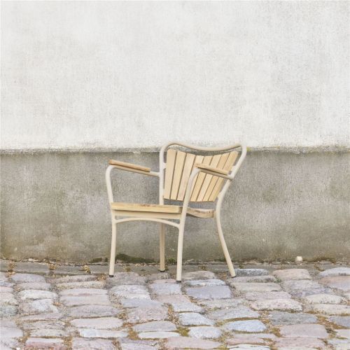Mandalay Marguerit Kinderstuhl SH: 26 cm - Teak/Taupe 
