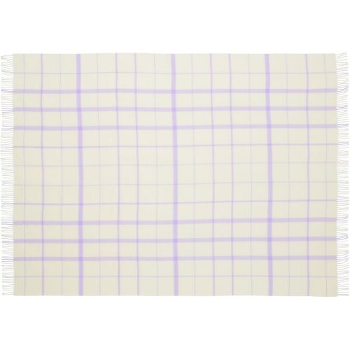 Silkeborg Uldspinderi Warp and Weft Vibrant Plaid 130x190 cm - Rohweiß/Flieder