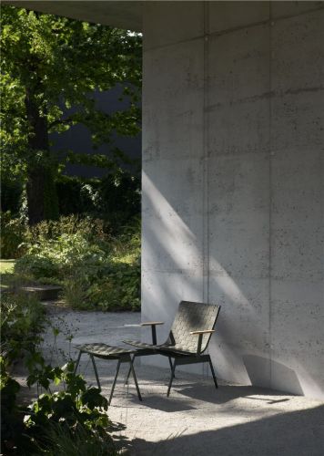 &Tradition Ville AV44 Outdoor Loungesessel m. Armlæn SH: 40 cm - Bronzegrün