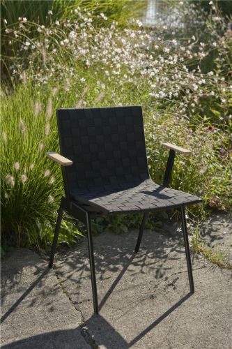 &Tradition Ville AV44 Outdoor Loungesessel m. Armlæn SH: 40 cm - Warm Black