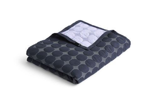 HAY Mega Dot Organic Sengetæppe 260x260 cm - Midnight Blue