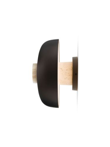 Audo Copenhagen Reverse Wandleuchte Ø: 24,3 cm - Beige/Bronziertes Messing