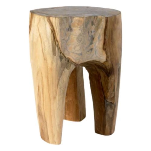 Nordal Teak Skammel I Træ H: 41 cm - Natur 