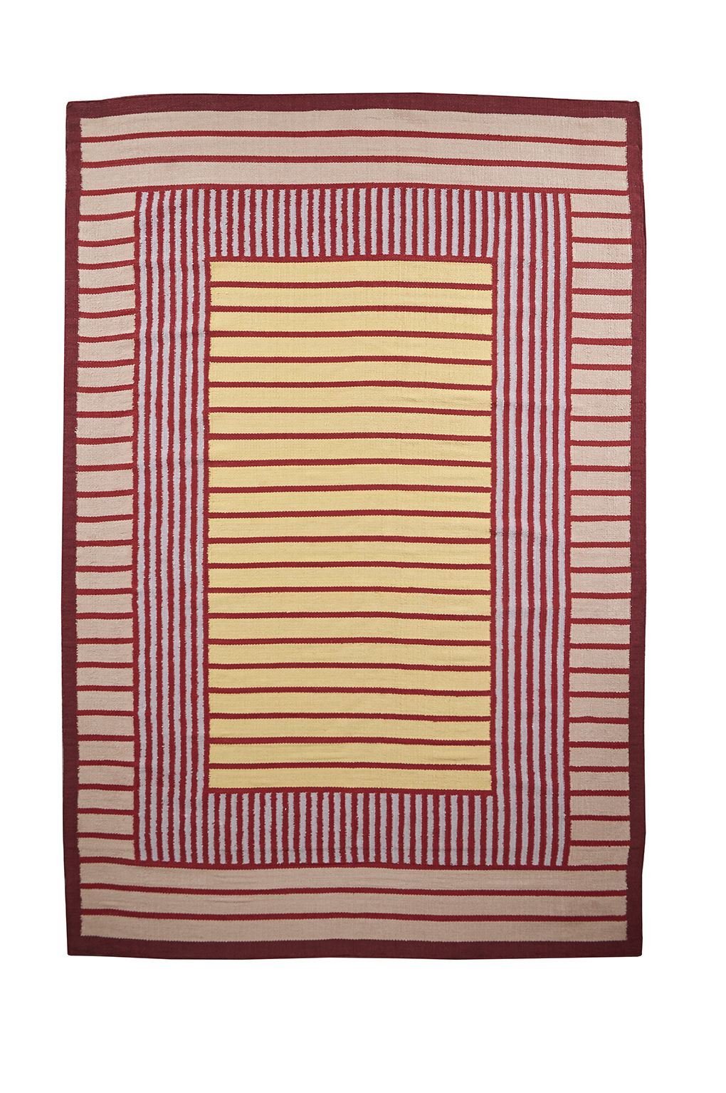 Bild von Massimo Copenhagen Hemp Collection Teppich 250x350 cm - Rot/Gelb