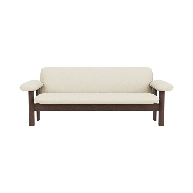 Bild von Audo Copenhagen Brasilia Sofa H:68 cm B:181 cm T:77 cm - Dunkel gebeizte Eiche/Hvid