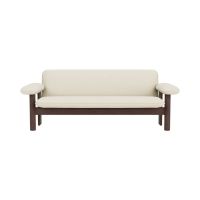 Bild von Audo Copenhagen Brasilia Sofa H:68 cm B:181 cm T:77 cm - Dunkel gebeizte Eiche/Hvid