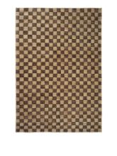 Bild von Ferm Living Check Woll-Jute-Teppich 200x300 - Kaffee/Natur