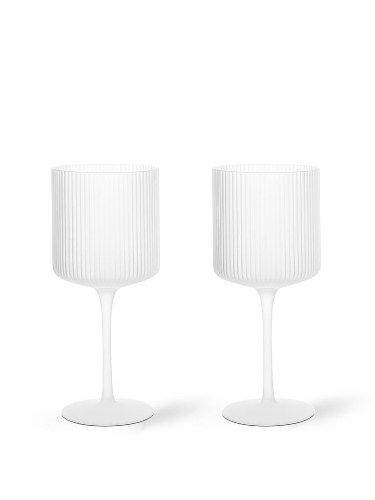 Bild von Ferm Living Ripple Rotweingläser H: 18,2 cm - 2er-Set - Mattiert