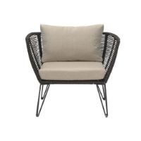 Bild von Bloomingville Mundo Lounge Chair SH: 41 cm - Metall/Schwarz