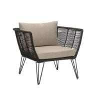 Bild von Bloomingville Mundo Lounge Chair SH: 41 cm - Metall/Schwarz