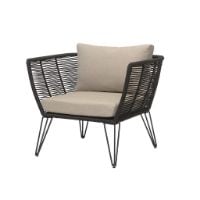 Bild von Bloomingville Mundo Lounge Chair SH: 41 cm - Metall/Schwarz