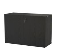 Bild von String Furniture Schrank mit Schloss B: 78 cm - Esche schwarz gebeizt