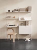 Bild von String Furniture Schrank mit Schloss B: 78 cm - Esche schwarz gebeizt