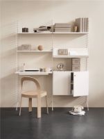 Bild von String Furniture Schrank mit Schloss B: 78 cm - Esche schwarz gebeizt