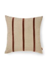 Bild von Ferm Living Senti Stripe Kissenbezug 50x50 cm - Leinen/Johannisbrotbraun