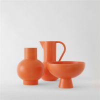 Bild von raawii Strøm Große Vase H: 24 cm – Leuchtendes Orange