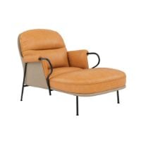 Bild von Fogia Lyra Chaiselongue H: 90 cm - Vintage Cognac