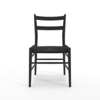 Bild von Sibast Furniture No 59 Dining Chair SH: 45 cm - Sort Bøg/Papercord Webbing Sort