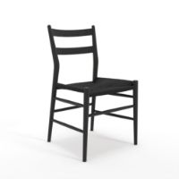 Bild von Sibast Furniture No 59 Dining Chair SH: 45 cm - Sort Bøg/Papercord Webbing Sort