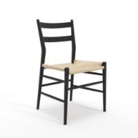 Bild von Sibast Furniture No 59 Dining Chair SH: 45 cm - Sort Bøg/Papercord Webbing Nature 