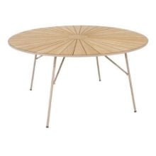 Bild von Mandalay Daisy Gartentisch Ø: 140 cm – Teak/Taupe 