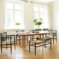 Bild von FDB Furniture Klavierbank Jørgen Bækmark J163 B: 100 cm – Eiche/Weide