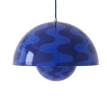 Bild von &Tradition Blumentopf VP7 Pendel Ø: 37 cm - Kobaltblau & Dämmerungsblau Muster