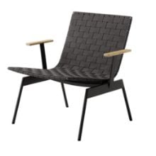 Bild von &Tradition Ville AV44 Outdoor Loungesessel m. Armlæn SH: 40 cm - Warm Black