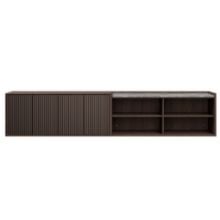 Bild von Vipp 675 Chimney Hero 6 Schrank L: 234 cm - Dunkle Eiche/Marmor