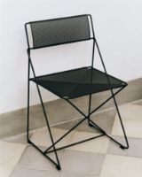 Bild von HAY X-Line Stuhl SH: 46 cm - Schwarz pulverbeschichteter Stahl