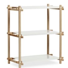 Bild von HAY Woody Column Low 2.0 B:75,5 x L:44,5 x H:85,5 cm - Unbehandelte Eiche/Weiß