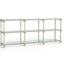 Bild von HAY Woody Column Lav 2.0 B: 206,5 x T: 44,5 x H: 85,5 cm - Rauchgrau/Glas