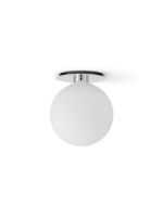 Bild von Audo Copenhagen TR Bulb Loft/Wandleuchte Ø: 20 cm - Glänzender Opal/Polierter Stahl
