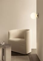 Bild von Audo Copenhagen TR Bulb Loft/Wandleuchte Ø: 20 cm - Glänzender Opal/Polierter Stahl