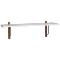 Bild von Audo Copenhagen Corbel Shelf Large B: 100 cm - Marmor Carrara/dunkel gebeizte Eiche