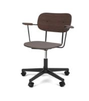 Bild von Audo Copenhagen Co Task Stuhl SH: 47 cm - Dunkel gebeizte Eiche/Aluminium