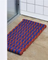 Bild von HAY Coco Fußmatte Streifen/Welle 80x40 cm - Braun/Marineblau 
