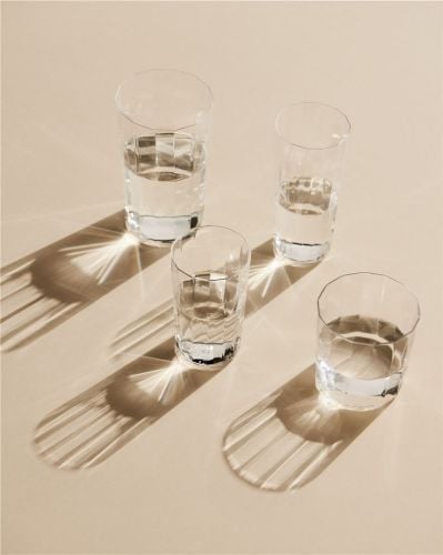 HAY Winkelglas Groß H: 13 cm - Klar