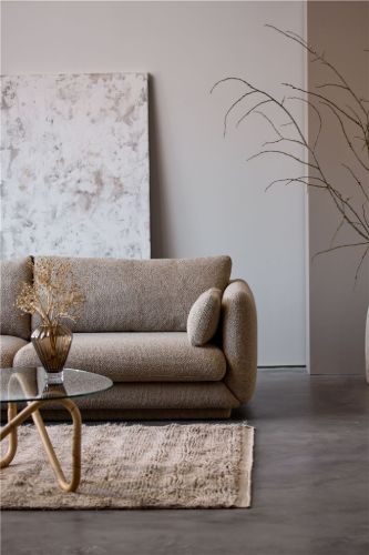 Cane-line Bloom 3-Pers. Sofa m. Plint B: 250 cm - Taupe