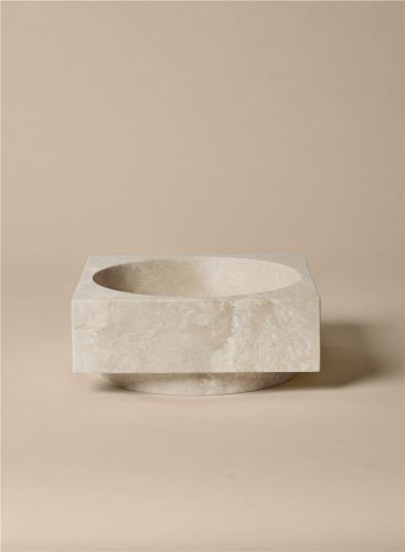 Ferm Living Hew High Tafelaufsatz, H: 11 cm – Travertin
