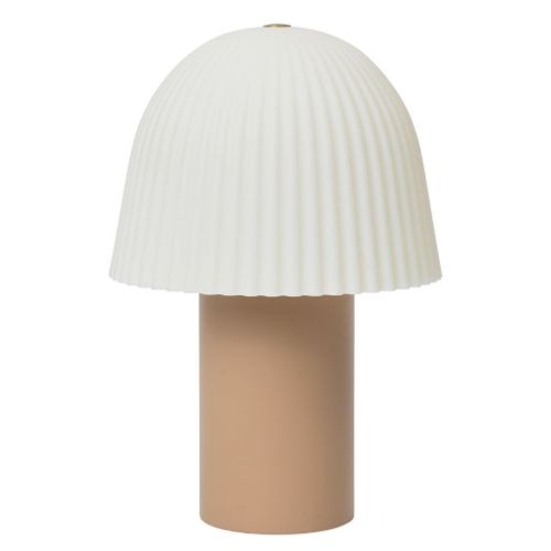 Ferm Living Frill Portable Lamp H: 22 cm - Rose/White 