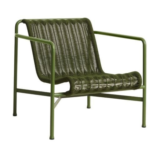 HAY Palissade Cord Lounge Chair Low H: 70 cm - Olive